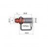 Coupleur Mâle 9/16 JIC FIA Essence Dash 6