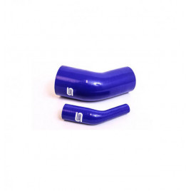 Réducteur en Silicone coudé à 45° 63-45mm Bleu