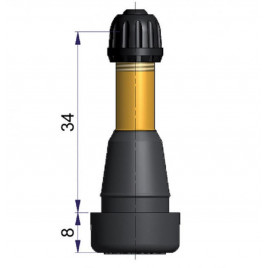 Valve Tubeless Caoutchoutée Haute Pression 5.5 Bar