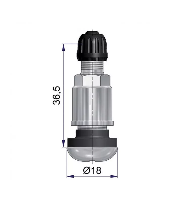 Valve Tubeless Métallique Haute Pression