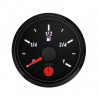Manomètre Niveau De Carburant VDO SingleViu Diamètre 52mm Fond Noir (fonctionne avec Jauge Tubulaire)