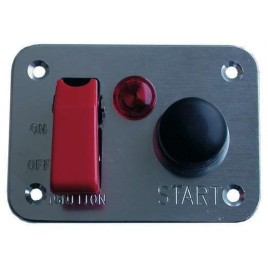 Pack Démarrage Plaque  1 Bouton + 1 Interrupteur + 1 Voyant