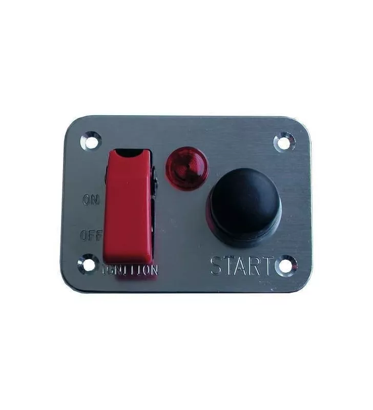 Pack Démarrage Plaque  1 Bouton + 1 Interrupteur + 1 Voyant
