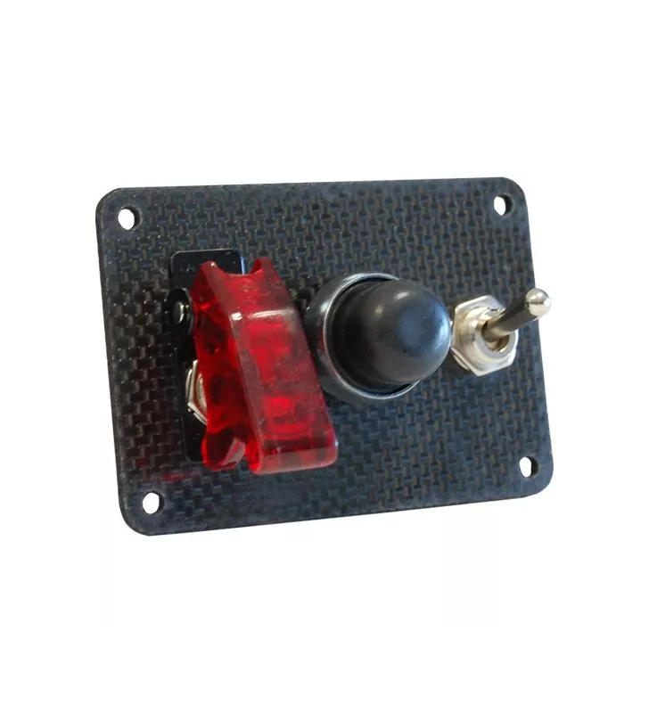 Pack Démarrage 1 Accessoires Plaque Carbone Véritable Interrupteurs + Boutons