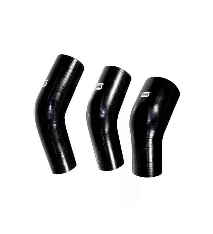 Coude Réducteur Silicone Silicon Hoses 63-51mm 45° Noir