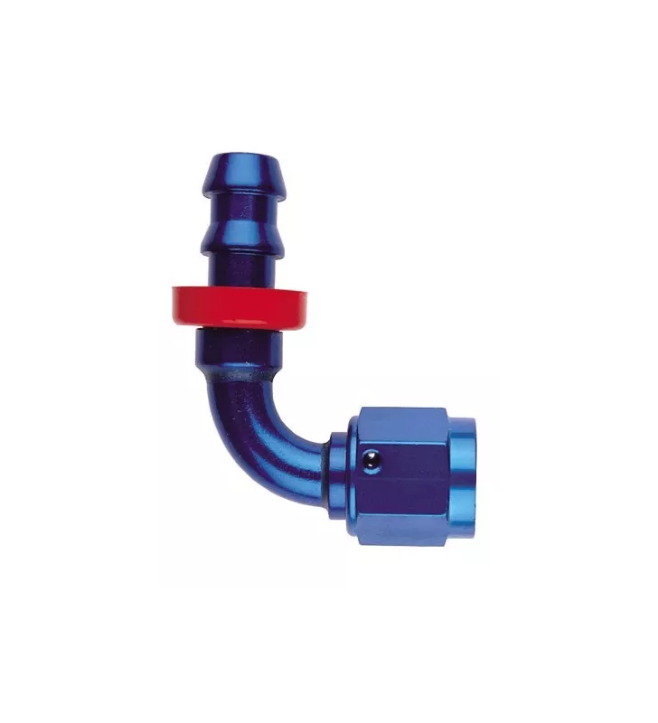 Raccord Femelle Goodridge 90° Alu 9/16x18 JIC à emmancher