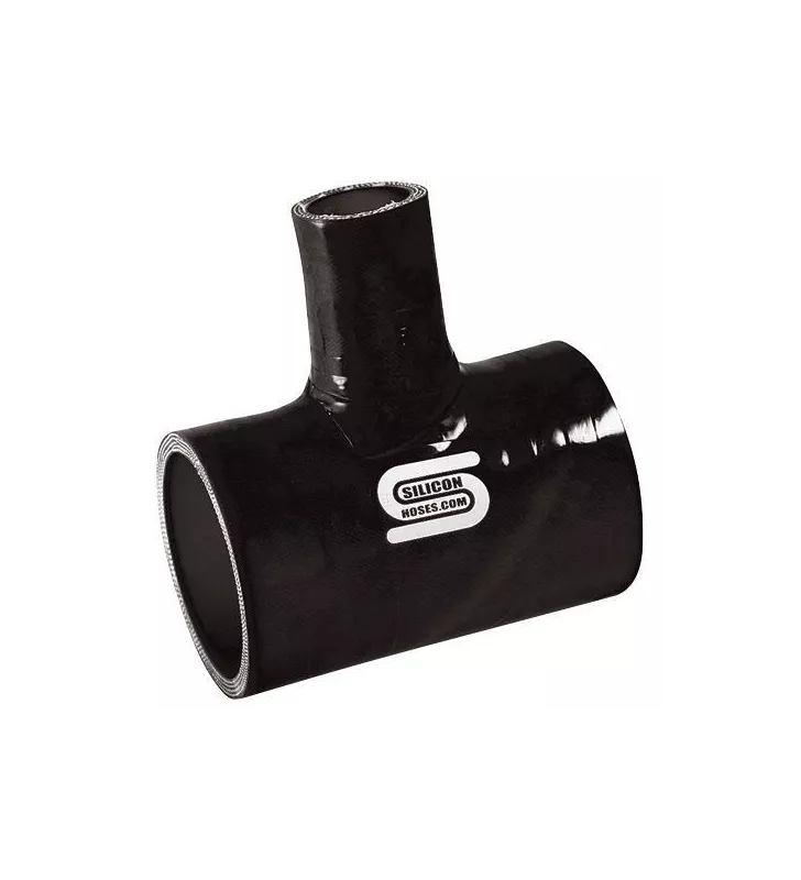 T Silicone Silicon Hoses 63mm + tube 25mm Noir