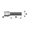 Boulons coniques 12x125mm Longueur 44mm Tête 17mm