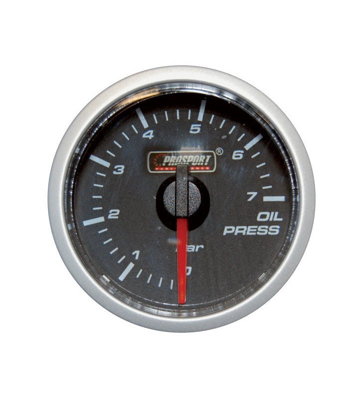 Manomètre Prosport Pression Huile Diamètre 52mm 0 à 7 Bars + Sonde
