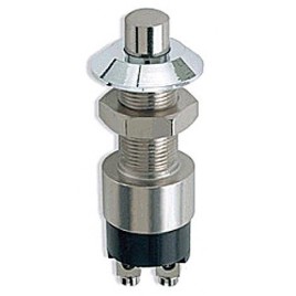 Bouton / Intérrupteur Poussoir Chromé 30A