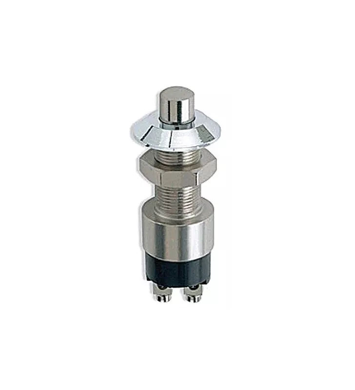 Bouton / Intérrupteur Poussoir Chromé 30A
