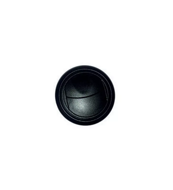 Bouche d'aération 2 volets 63mm noir