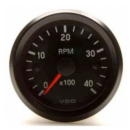 Compte-tours VDO 4000 Trs/Min Diamètre 52 Fond Noir Diesel